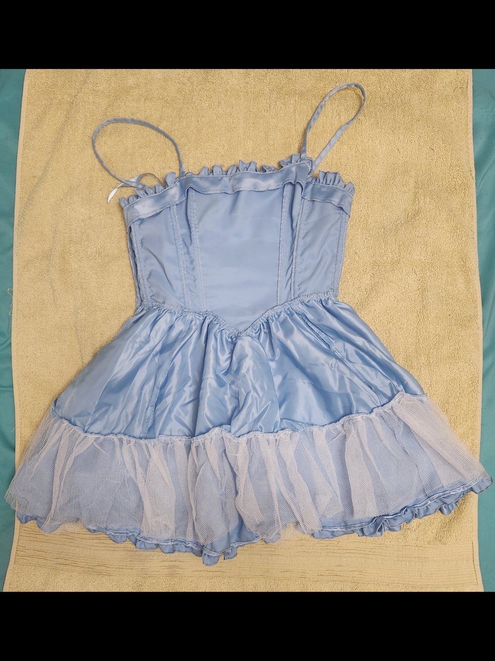 Dolls Kill Sugar Thrillz Size Small Takes The Cake Blue Mini Dress - Picture 6 of 11